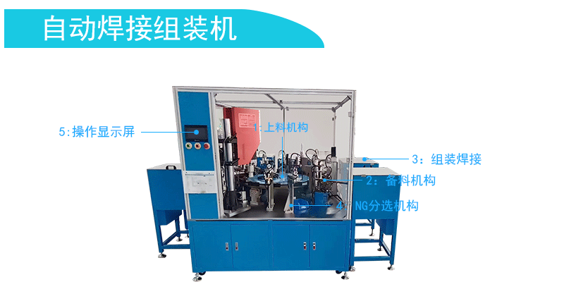 　　自動(dòng)焊接組裝機(jī)將上料、焊接、組裝、扣上橡膠環(huán)等十二道工序進(jìn)行全自動(dòng)工作，顯示屏操作簡(jiǎn)易解放雙手，高效節(jié)約時(shí)間成本，機(jī)器采用超聲波焊接功能，智能檢測(cè)遺漏產(chǎn)品和不良產(chǎn)品的分選。機(jī)器主要配件選用知名品牌，機(jī)器安全耐用，運(yùn)行穩(wěn)定可靠。  　　產(chǎn)品詳細(xì):  　　型號(hào):GST-YYG201A  　　電壓:220VAC  　　功率:2000W  　　產(chǎn)能:600/H  　　尺寸:280*250*220CM  　　重量:1000KG  　　配件:信捷  　　電壓頻率:50Hz±2%  　　PLC:三凌  　　顯示器：威倫通  　　變頻器:匯川  　　振盤：創(chuàng)優(yōu)  　　CCD視覺:基恩